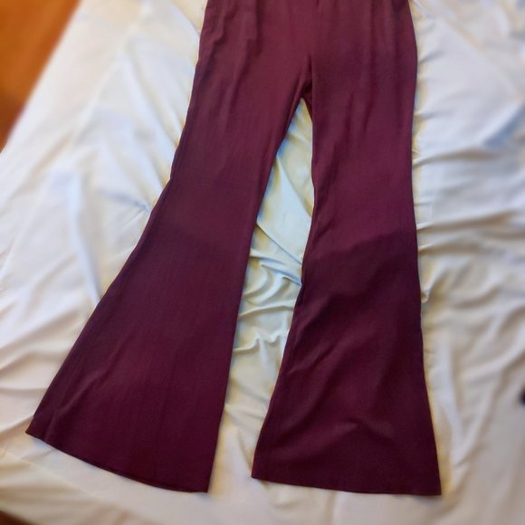 Forever 21 Maroon Flared Leggings/Harem Pants - Picture 2 of 6